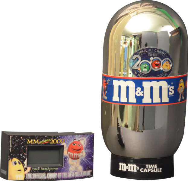 M&M’S® label on a 2000’s era time capsule