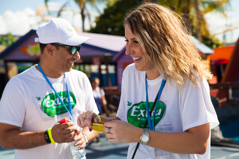 Two Mars associates enjoying a volunteering event together